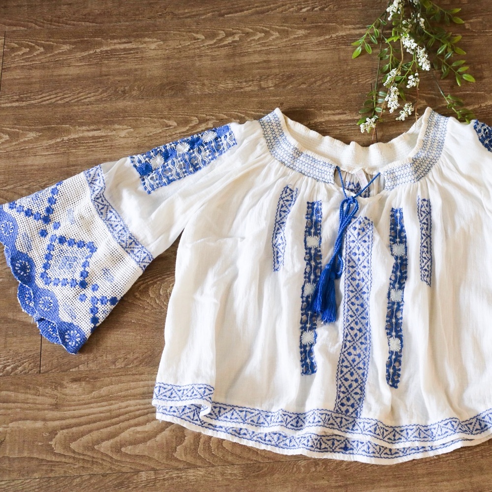 Free People Flowy Crochet Top